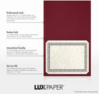 LUXPaper 9.5" x 12" Certificate Holders | Burgundy Linen | 100lb. Cover | 25 Qty