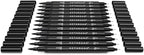 Hethrone Black Markers for Drawing - Brush Pens with Felt Tips for Artists - Calligraphy Pens, 12 Pack