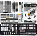 Four Candies 73PCS Advanced Art Supplies Drawing Kit with Fineliner Pens, Mechanical Pencils, 3-Color Sketchbook, Charcoal Sticks,Pastels for Sketching Drawing Comics Gifts for Professionals Artists