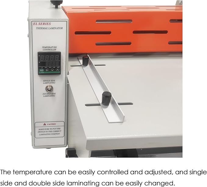 WYDDDARY 14.17"/360MM Electric Steel Roller Thermal Laminator with Toothing Cutter Hot Cold Roll Laminator Adjustable Temp 60-130℃ Electric Laminating Machine for Single/Double Sided Laminating