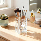 QYUVK Sorry I'm Late I Was Dilly Dallying Acrylic Makeup Brush Pencil Holder Cup, Funny Silly Goose Pen Holder Cup Gifts for Women Coworker, Cosmetic Organizer for Home Office Desk Accessories