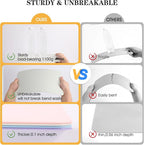 TFDLCG zm Plastic Clipboard with Pen Holder,Standard A4 Size,Nursing Clip Boards 8.5x11 Heavy Duty,Low Profile Clipboards for Women Kids Teacher,School Office and Home,Light Gray