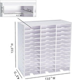 Krafetto 36 Grids Ink Pad Storage Rack, Wall-mountable Stamp Pad Organizer Holder Compatible with Standard Size Ink Pads（Grid Size 4.1" W × 3.9" D × 0.9" H）