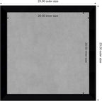 Amanti Art Black Framed Magnetic Board 23x23 Medium Vision Board for use with Magnets, 100% Metal Sheet to Display Items as Office Decor or for Home Organization in mudroom, Kitchen or Kids Room