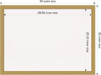 Amanti Art White Cork Board for Wall, 22x30 Vision Board with Gold Frame, Medium Corkboard Office Decor for Home Organization, Casual Corkboard Pinboard to display items for home organization