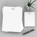 PrintPPS Personalized Monogram Notepads with your Name and Initial - 4 Pack Gift Set of 8.5 x 11 @ 50 Sheets Per Pad - Optional Ruled Lines - Custom Stationery For To Do Checklists, and Gifts