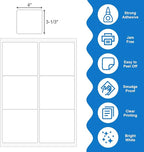 BESTEASY 3 1/3" x 4" Labels Shipping Labels for Laser Inkjet Printers, 6 Up Self Adhesive FBA Address Labels, White Matte Mailing Label Stickers (1000 Sheets, 6000 Labels)