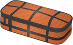 Basketball Ball Texture Pencil Case Big Capacity Storage Pencil Pouch Stationery Bags With Zipper Portable Pen Holder Box Organizer For Boys Girls Teens Student College School Office Supplies
