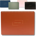 Merely Home | Meeting Notebook for Work | 8.25" x 11.75" | Project Planner | Simple Design | Multiple Layouts | Office and Business Planner (Rust, Meeting Planner - Landscape)