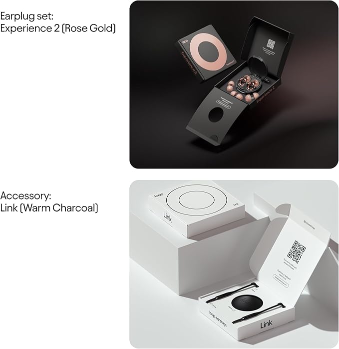 Loop Experience Link Bundle - Reusable Ear Plugs for Concerts, Live Events, Festivals, Motorcycles, Noise Sensitivity & More | 18 dB Noise Reduction