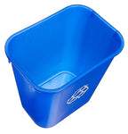 Amazon Basics Rectangular Commercial Office Wastebasket, w/Recycle Logo, 7 gallon (Pack of 2), Blue