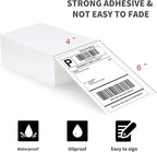 L LIKED 4x6 Direct Thermal Labels, 500pcs Perforated Fanfold, Compatible Zebra & Rollo Printers