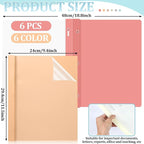 6 PCS Retro Plastic Report Covers with 3 Prongs Clear Front Presentation Folders 3 Prong Folders for Resume Portfolio Document Report Letter Proposal School Classroom Office Supplies (Vintage)