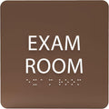 ADA CENTRAL SIGNS - 6" X6" Exam Room Sign - ADA Compliant Tactile Graphics Grade 2 Braille Text Acrylic Wall Signs - Educational Institution Directional Assistance Test Center Door Sign for Schools