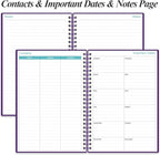 2026-2027 Planner - 18 Months Weekly & Monthly Planner from January 2026 - June 2027, Spiral Planners 2026-2027 with Elastic Closure, Inner Pocket, Medium 5.8" x 8.3", Purple