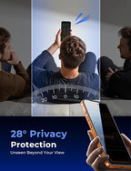 MAGIC JOHN 2 Pack for iPhone 17 Pro Max 6.9 inch Privacy Glass Screen Protector-[Anti-Spy] Auto Dust-Elimination, Bubble Free, Easy Installation, Daily Drop Protection