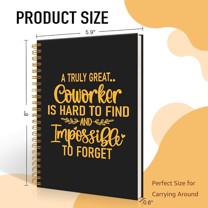Mhfpl Coworker Funny Spiral 160 Pages Blank Notebook, Coworker Notebook Gifts, Retirement Gifts, Goodbye Gifts (A Truly Great)