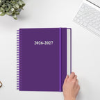 2026-2027 Planner - 18 Months Weekly & Monthly Planner from January 2026 - June 2027, Planners 2026-2027 with Elastic Closure, Inner Pocket, 8.5" x 11", Purple