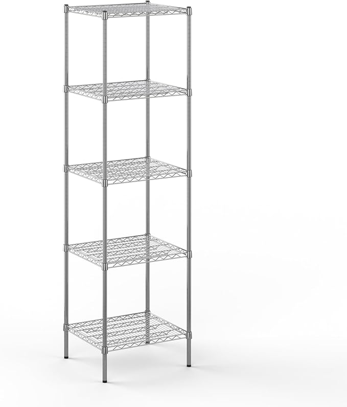 Regal Altair 21" Deep x 24" Wide x 86" Height Wire Shelving Kit | 5-Tier | NSF Commercial Storage Rack Unit