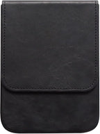 MIVLXLX Leather 6 Fountain Pen/Pencil Tray Case, Handmade, Magnetic Closure with Drawer Design, Gift Choice for Man/Woman/Office, 6 Slots（Black）