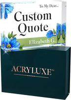 Custom Acrylic Sign Personalized, Custom Desk Name Plate, 18 Styles, (5"x7"), With Gift Box, USA Made by Acryluxe. (Meconopsis)