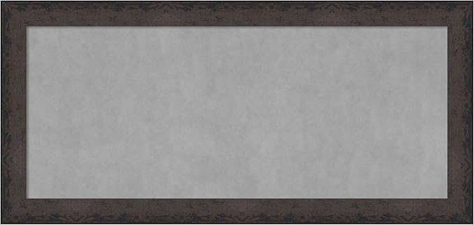 Amanti Art Black Framed Magnetic Board 25x53 Oversize Vision Board for use with Magnets, 100% Metal Sheet to Display Items as Office Decor or for Home Organization in mudroom, Kitchen or Kids Room