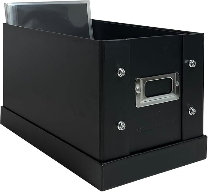 CheckOutStore Black Stamp & Die Craft Scrapbook Storage Pocket Box - 10 x 6 x 6 (Pack of 2)
