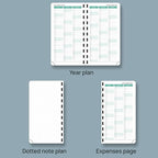 POPRUN 2026 Pocket Planner (Slim Size 3.5" x 6.5") Weekly and Monthly Calendar for Purse, with Hourly Time Slots, 100GSM Thick Paper, Spiral Soft Cover, Pen Holder - Pink