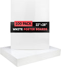 Hygloss Large Poster Board 22x28 - 100 Poster Boards Bulk Pack - 10 Pt. Thickness White Poster Board Paper for Projects, Presentations, Displays, Signs, Crafts - Blank Posterboard Multipack 22" x 28"