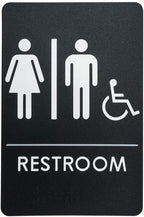 Men's/Women's Restroom Sign for Handicap Accessible Restroom ADA-Compliant Bathroom Door Sign, Made in USA, Pack of 24
