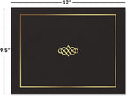 Ornate Empire Award Certificate Collection - Includes 25 Certificate Papers (White/Gold), 25 Heavy Linen Folders (Black/Gold), 25 Gold Foil Seals, Laser & Inkjet Printer Compatible
