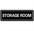 Storage Room Sign - Premium Durable Acrylic Material, Super Strong Self-adhesive, Quick Installation, Suitable for Your Home and Business (9 × 3 Inches, Black)