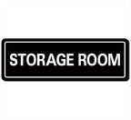 Storage Room Sign - Premium Durable Acrylic Material, Super Strong Self-adhesive, Quick Installation, Suitable for Your Home and Business (9 × 3 Inches, Black)