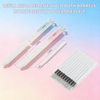 ZJEOSO Gel Pens Fine Point,6 Pcs 0.5mm Quick Dry Black Ink Pens Fine Point Smooth Writing Pens,With Aesthetic Gradient Cute Office School Supplies Gifts for Women,With 10 pen cores