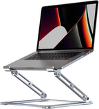 VIGLT Laptop Stand for Desk, Adjustable Laptop Stand Holder Portable Laptop Riser with Multi-Angle Height Adjustable Computer Stand for MacBook Air/Pro and More Notebooks 10-17.3"-Silver