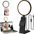 Computer Zoom Lighting for Video Conference, 5" Eye-Caring Ring Light with 50 Modes CRI>97.8, 3000K-6500K for Video Recording/Streaming/Selfie, Desk Lights for Phone/Laptop/Webcam/Monitor