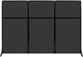 Versare Workstation Partition | Portable Wall Divider | Modern Office Cubicle | Free Standing Privacy Screen | Flexible Work Space | 99" x 70" Black Fabric Panels
