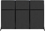 Versare Workstation Partition | Portable Wall Divider | Modern Office Cubicle | Free Standing Privacy Screen | Flexible Work Space | 99" x 70" Black Fabric Panels