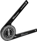 Anyongora 7.2" Miter Saw Protractor Angle Finder, CNC Aluminum Miter Gauge with Laser Engraved Scales, Precision Tool for Carpentry, Crown Molding & Construction, 5.3oz Ultra-Lightweight Portable