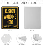 Custom Sign Bulk Personalized Metal Signs For Outdoor Indoor Business Home Store Office Yard Street Lawn Make Your Own Customized Signs With Your Logo Text Photo, 18x12inch