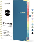 2026 Planner, Forvencer Calendar Planner Weekly and Monthly, Jan 2026-Dec 2026, 8.5" X 11", Hardcover Agenda Book, Daily Journal Organizer with Inner Pocket, Notebook for Office School, A4, Navy Blue