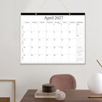 Desk Calendar 2026 - Calendar 2026-2027 from January 2026 to June 2027, 18 Months Calendar with Thick Paper for Office, Home, School Organizing, 14.5" X 11.5", Black