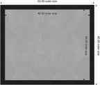 Amanti Art Black Framed Magnetic Board 45x53 Oversize Vision Board for use with Magnets, 100% Metal Sheet to Display Items as Office Decor or for Home Organization in mudroom, Kitchen or Kids Room