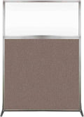Versare Hush Screen Portable Room Divider | Workstation Wall Divider | Freestanding Privacy Hush Panels | Clear Windows | Fabric Office Divider Screen | Great for Room Separation