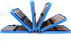 Vomgomfom Colored Pencil Case - 252 Slot Holder with Zipper Closure, Twill Fabric Large Capacity Pencil Case for Watercolor Pens, Markers, Artist Organizer (Blue Flower)