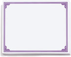 PaperDirect Purple on White Classic Specialty Certificates, 8½ x11, Foil Accents, 50 Count, Certificates And Awards Paper, For School, Work, Diplomas & Award Certificates
