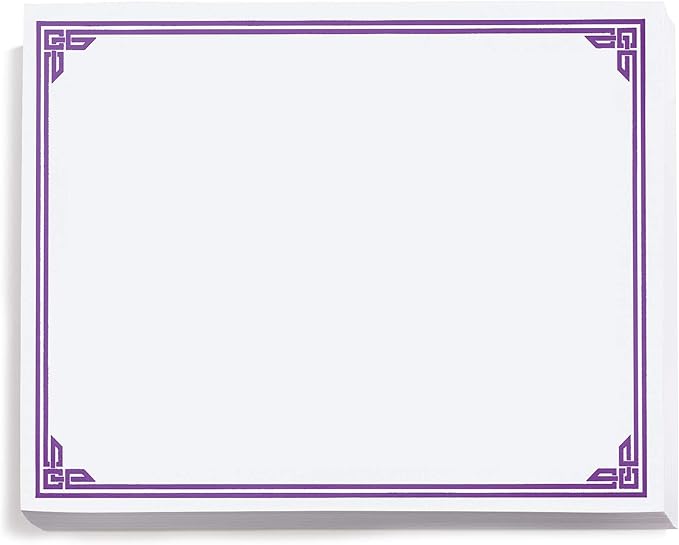 PaperDirect Purple on White Classic Specialty Certificates, 8½ x11, Foil Accents, 50 Count, Certificates And Awards Paper, For School, Work, Diplomas & Award Certificates