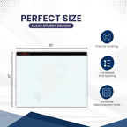 Graph Paper Pad 22"x17", 50 Sheets, 1/4 Inch Grid, 80 GSM, Engineering Drafting Paper for Designers, Blueprint Sketching, Grid-Based Graphing for Architecture, School, Office