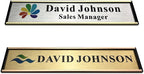 SINKAA Personalized Name Plate for Door or Wall, 2 * 10 inch Custom Office Aluminum Door or Wall Name Plates with Logo Image or Texts, Office Appreciation Gifts for Coworkers Boss Teacher, Employee