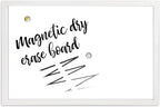 Loddie Doddie Magnetic Dry Erase White Board - 24 x 36 in White Frame - Built-in Tray & Dry Erase Board for Wall - Stain-Resistant Surface - Vertical & Horizontal Mounting on Magnetic Wall